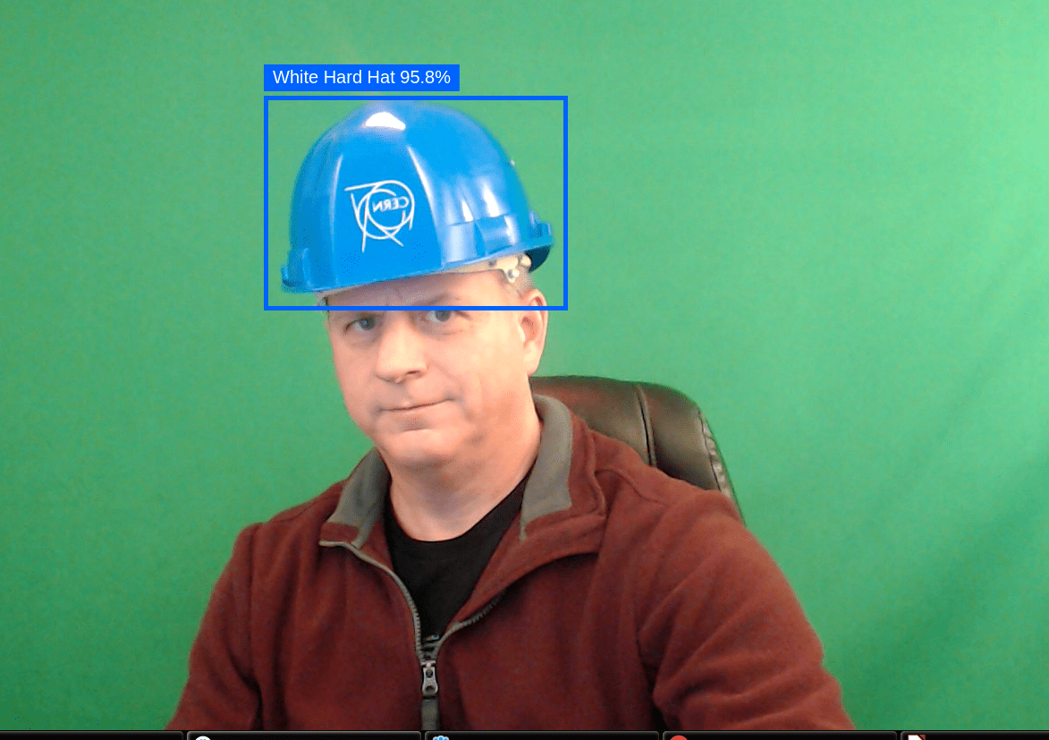 author with a hardhat